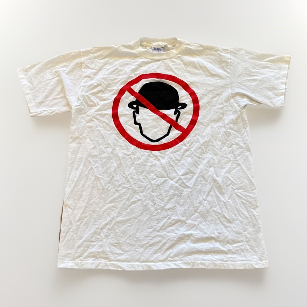 Vintage Men Without Hats Shirt Mens XL White Cotton New Wave Pop‎ Rock 90s Y2k